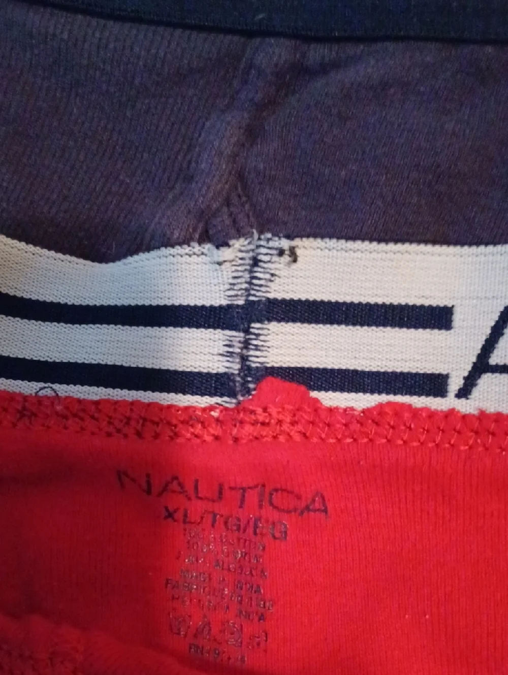 -- 6 Nautica Men's Boxer Briefs with Waistband Accent Size XLarge Cotton